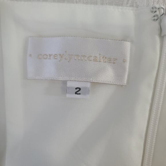 Anthropologie Corey Lynn Calter Frequence Linen abstract dress Sz 2 Resort wear - Picture 10 of 12